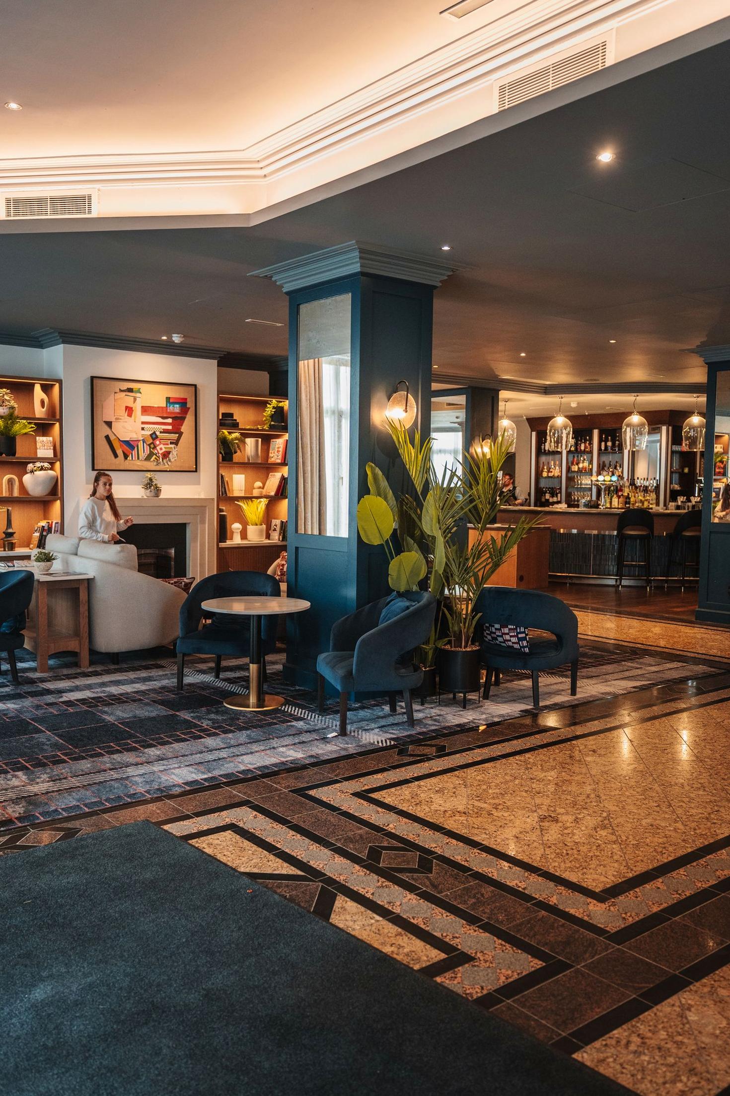 Modern hotel lounge