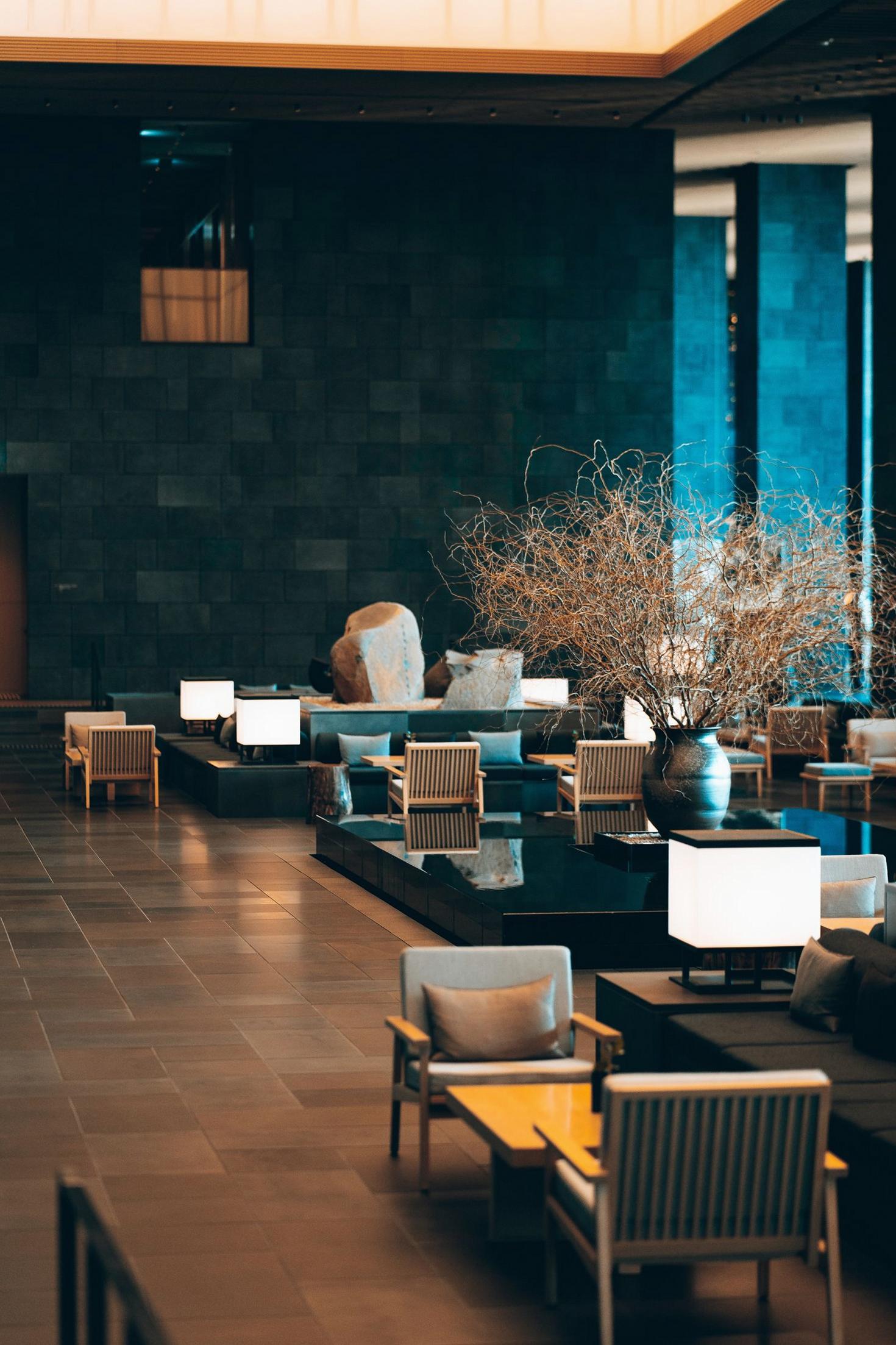Elegant hotel lobby
